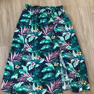 XSP Tropical Print A-Line Skirt